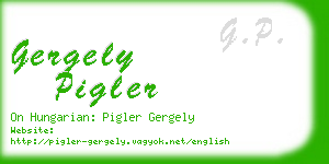 gergely pigler business card